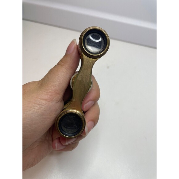 (as is) G.E PRYOR OPTICIEN 1 bis RUE AUBER PARIS MOTHER OF PEARL OPERA GLASSES - Picture 4 of 7